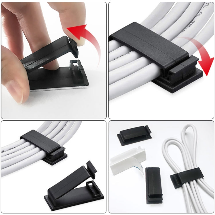 HG2613 20 PCS Desktop Data Cable Organizer Fixing Clip (White) - Cable Organizer by PMC TechLife | Online Shopping South Africa | PMC TechLife