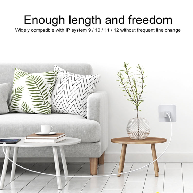 IVON CA73 2.4A 8 Pin Fast Charging Data Cable, Length: 2m(Black) - Normal Style Cable by IVON | Online Shopping South Africa | PMC TechLife | Buy Now Pay Later Mobicred