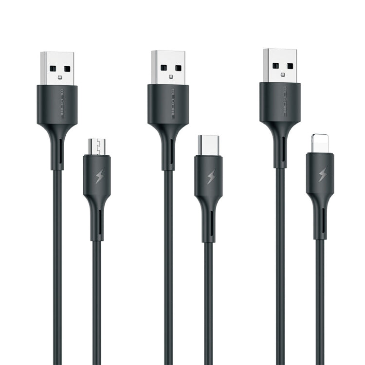 WK WDC-136 USB to 8 Pin 3A Fast Charing Data Cable(Black) - Normal Style Cable by WK | Online Shopping South Africa | PMC TechLife