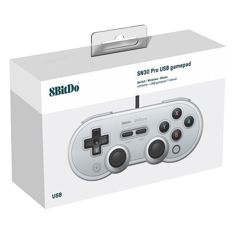 8Bitdo SN30 PRO USB Wired Gamepad Joystick for Swith / Steam / PC(Grey) - Controller Gamepad by 8BitDo | Online Shopping South Africa | PMC TechLife