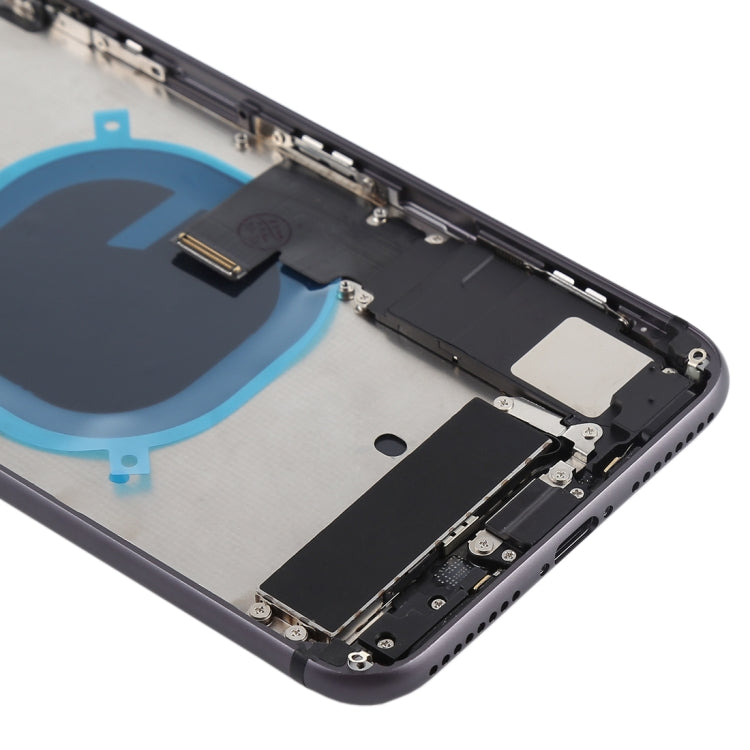 Battery Back Cover Assembly with Side Keys & Vibrator & Speaker Ringer Buzzer & Power Button + Volume Button Flex Cable & Card Tray for iPhone 8 Plus(Black) - iPhone 8 Plus Parts by PMC TechLife | Online Shopping South Africa | PMC TechLife | Buy Now Pay Later Mobicred