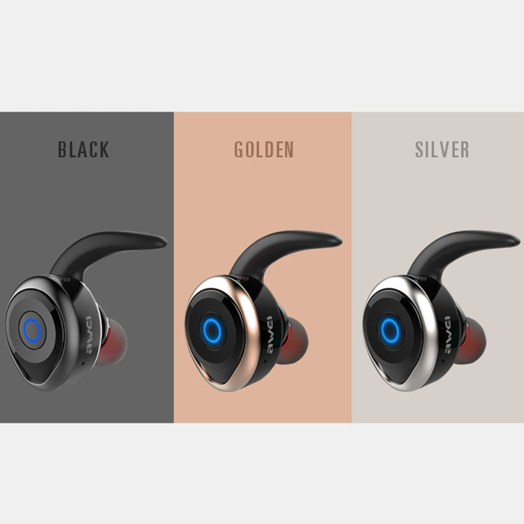 AWEI T1 Sports Headset IPX4 Waterproof Wireless Bluetooth V4.2 Stereo Earphone, Support TWS(Black) - TWS Earphone by awei | Online Shopping South Africa | PMC Jewellery