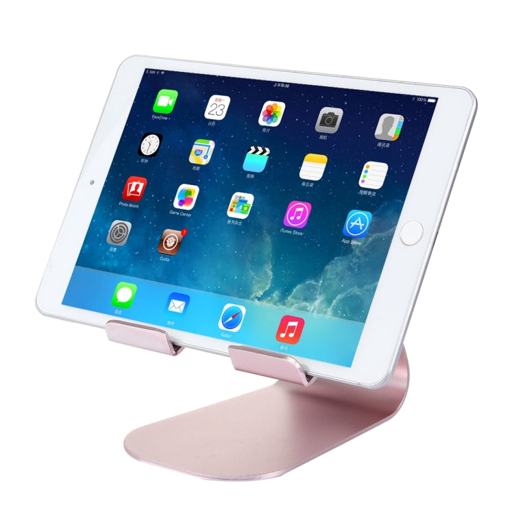 Exquisite Folding Adjustable Pivot Aluminium Alloy Desktop Holder Stand DOCK Cradle(Rose Gold) - Desktop Holder by PMC TechLife | Online Shopping South Africa | PMC TechLife