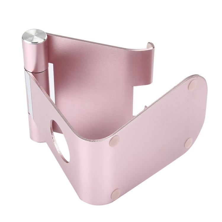 Exquisite Folding Adjustable Pivot Aluminium Alloy Desktop Holder Stand DOCK Cradle(Rose Gold) - Desktop Holder by PMC TechLife | Online Shopping South Africa | PMC TechLife