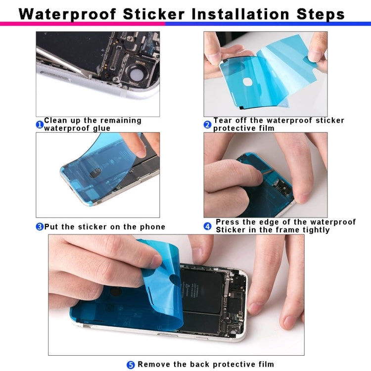 100 PCS LCD Frame Bezel Water-resistant Adhesive Stickers for iPhone X - Others by PMC TechLife | Online Shopping South Africa | PMC TechLife