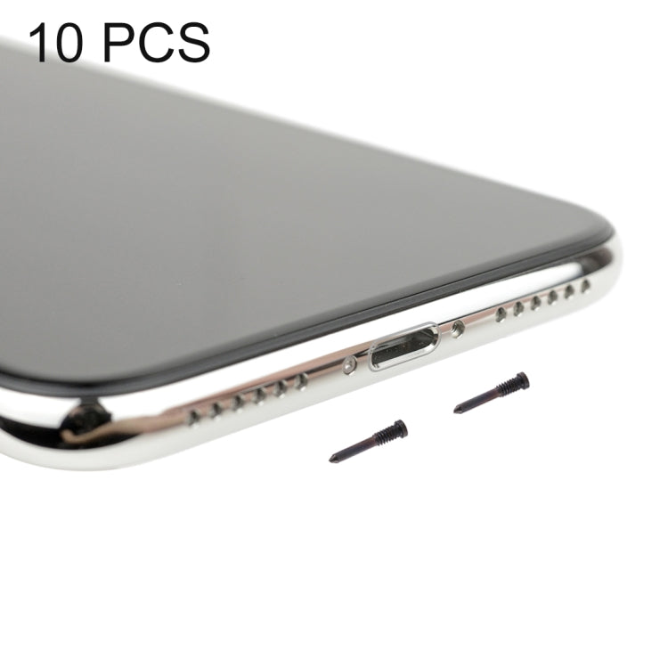 10 PCS Charging Port Screws for iPhone X(Black) - free shipping - PMC TechLife - Order now!