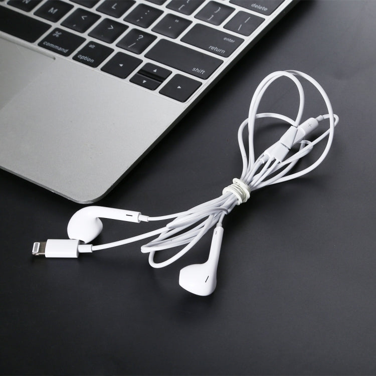 GL069 8 Pin Port Bluetooth Module Pop-up Window Wired Stereo Earphones with Mic (White) - Normal Style Earphone by PMC TechLife | Online Shopping South Africa | PMC TechLife