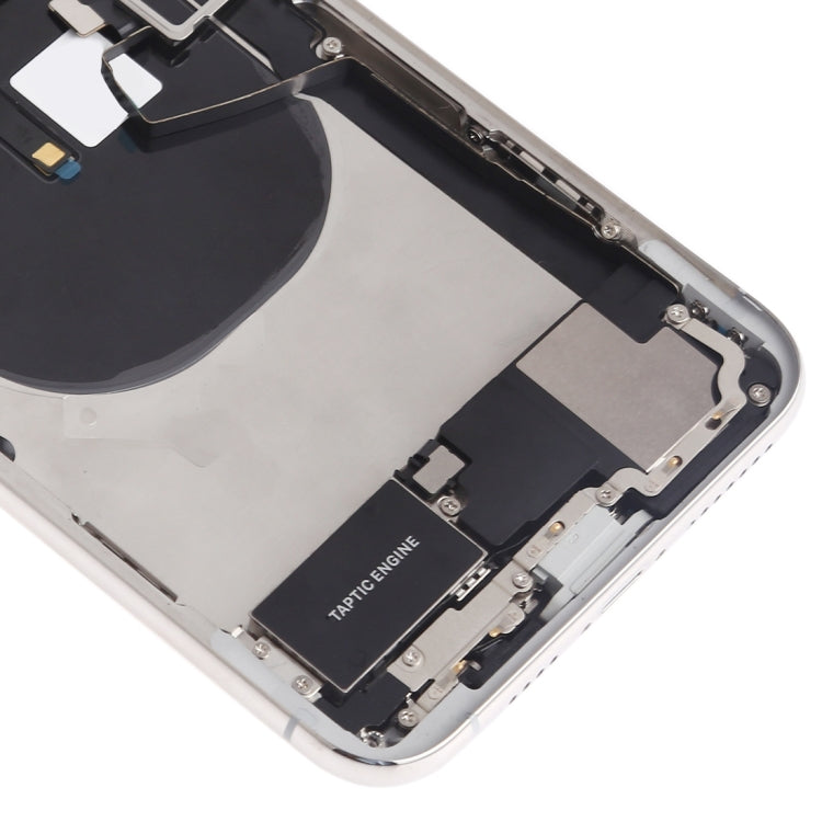 Battery Back Cover Assembly (with Side Keys & Speaker Ringer Buzzer & Motor & Camera Lens & Card Tray & Power Button + Volume Button + Charging Port + Signal Flex Cable & Wireless Charging Module) for iPhone XS Max(White) - Back Cover by PMC TechLife | Online Shopping South Africa | PMC TechLife | Buy Now Pay Later Mobicred