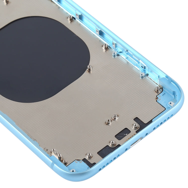 Back Housing Cover with Camera Lens & SIM Card Tray & Side Keys for iPhone XR(Blue) - Back Cover by PMC TechLife | Online Shopping South Africa | PMC TechLife