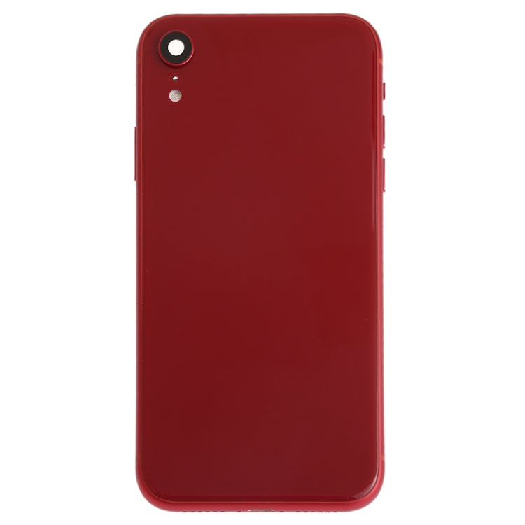 Battery Back Cover Assembly (with Side Keys & Speaker Ringer Buzzer & Motor & Camera Lens & Card Tray & Power Button + Volume Button + Charging Port + Signal Flex Cable & Wireless Charging Module) for iPhone XR(Red) - Back Cover by PMC TechLife | Online Shopping South Africa | PMC TechLife