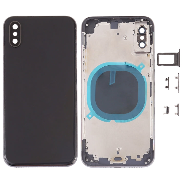 Back Cover with Camera Lens & SIM Card Tray & Side Keys for iPhone XS(Black) - Back Cover by PMC TechLife | Online Shopping South Africa | PMC TechLife | Buy Now Pay Later Mobicred