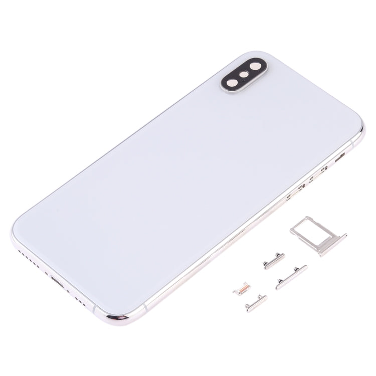 Back Cover with Camera Lens & SIM Card Tray & Side Keys for iPhone XS(White) - Back Cover by PMC TechLife | Online Shopping South Africa | PMC TechLife