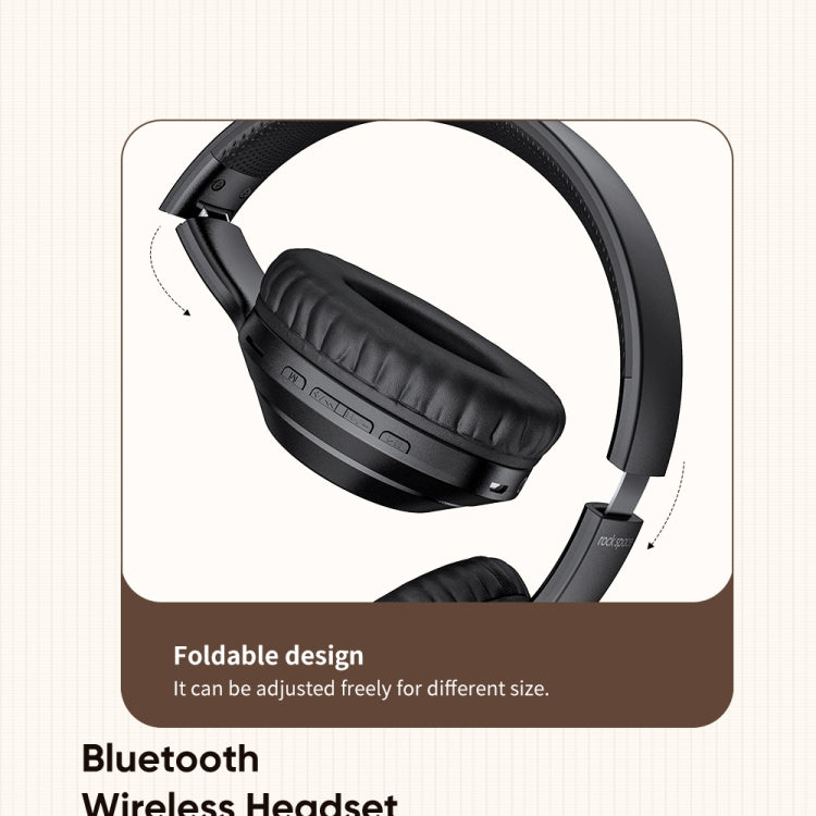 ROCK Space O2 HiFi Bluetooth 5.0 Wireless Headset with Mic, Support TF Card(White) - free shipping - PMC TechLife - Order now!