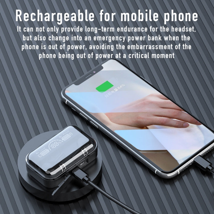 278 TWS External Noise Cancelling Touch Bluetooth Earphone with Charging Box, Support LED Power Digital Display & Breathing Lights & Call & Voice Assistant(Black) - TWS Earphone by PMC TechLife | Online Shopping South Africa | PMC TechLife