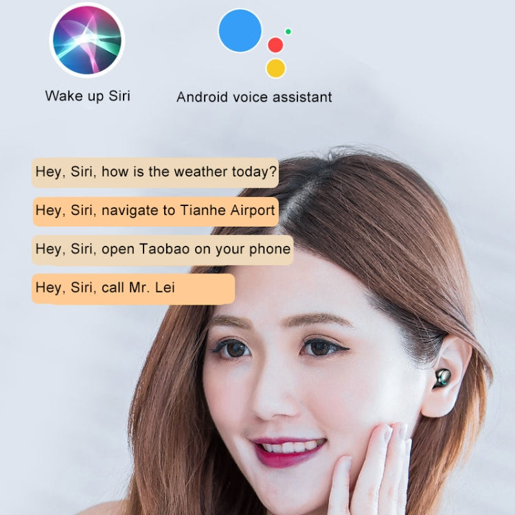 F9-5C Three-screen Digital Display Noise Reduction Bluetooth Earphone(Black) - Bluetooth Earphone by PMC TechLife | Online Shopping South Africa | PMC TechLife