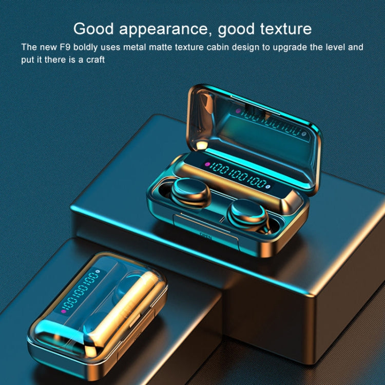 F9-5C Three-screen Digital Display Noise Reduction Bluetooth Earphone(Black) - Bluetooth Earphone by PMC TechLife | Online Shopping South Africa | PMC TechLife