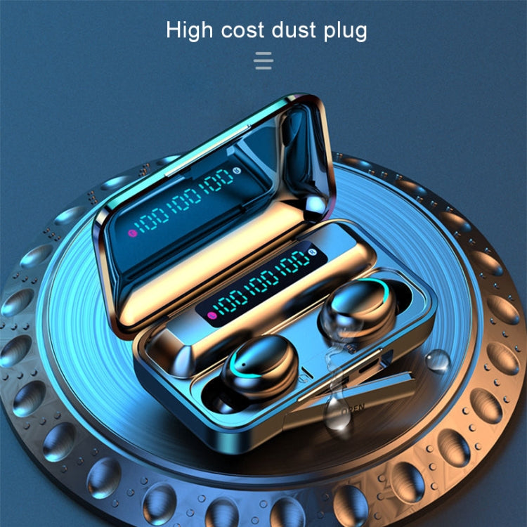 F9-5C Three-screen Digital Display Noise Reduction Bluetooth Earphone with Hand Strap(Black) - Bluetooth Earphone by PMC TechLife | Online Shopping South Africa | PMC TechLife