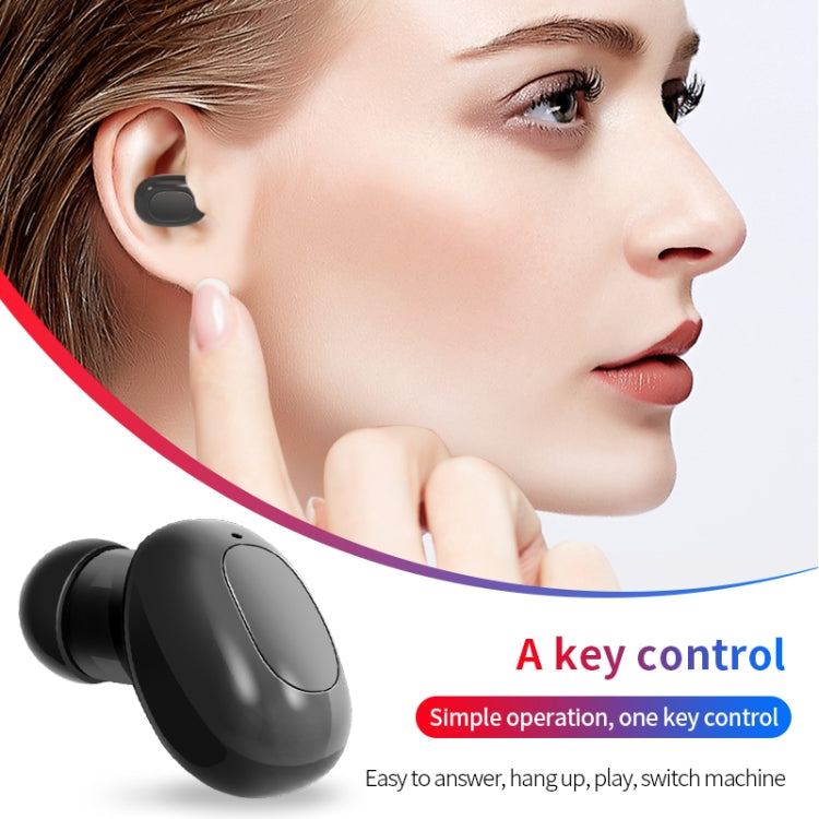 A10 TWS Space Capsule Shape Wireless Bluetooth Earphone with Magnetic Charging Box & Lanyard, Support HD Call & Automatic Pairing Bluetooth(Black White) - TWS Earphone by PMC TechLife | Online Shopping South Africa | PMC TechLife