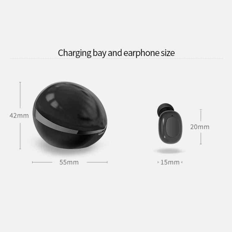 A10 TWS Space Capsule Shape Wireless Bluetooth Earphone with Magnetic Charging Box & Lanyard, Support HD Call & Automatic Pairing Bluetooth(Black White) - TWS Earphone by PMC TechLife | Online Shopping South Africa | PMC TechLife
