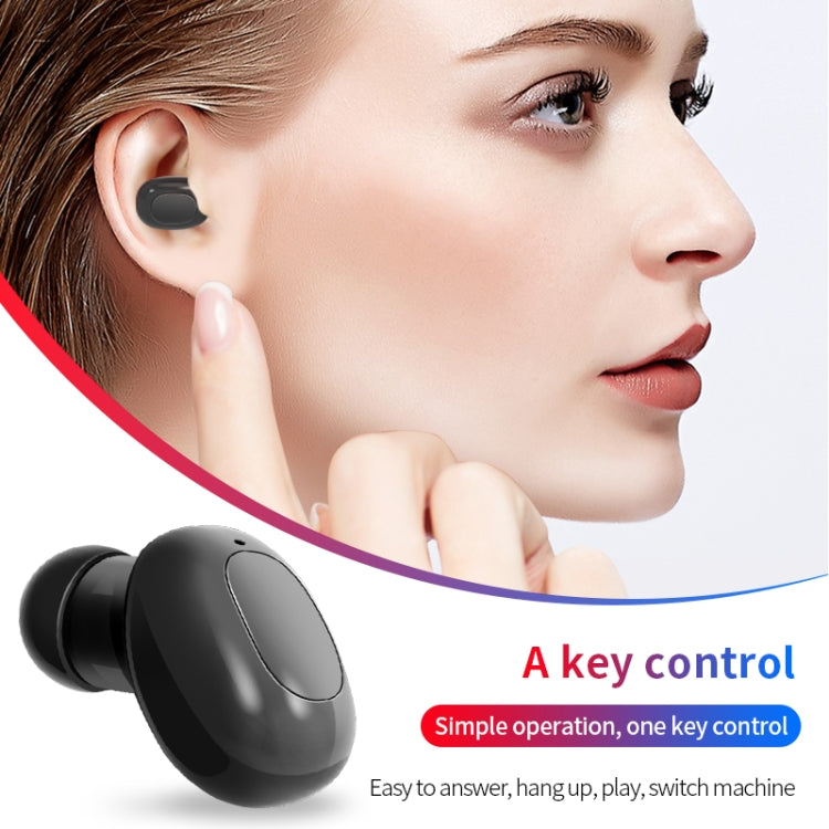 A10 TWS Space Capsule Shape Wireless Bluetooth Earphone with Magnetic Charging Box & Lanyard, Support HD Call & Automatic Pairing Bluetooth(White + Black) - TWS Earphone by PMC Jewellery | Online Shopping South Africa | PMC Jewellery