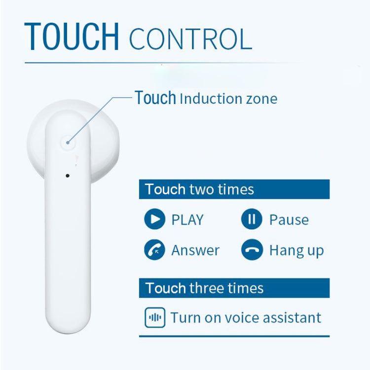 X26 TWS  Bluetooth 5.0 Wireless Touch Bluetooth Earphone with Magnetic Attraction Charging Box, Support Voice Assistant & Call(Blue) - TWS Earphone by PMC TechLife | Online Shopping South Africa | PMC TechLife
