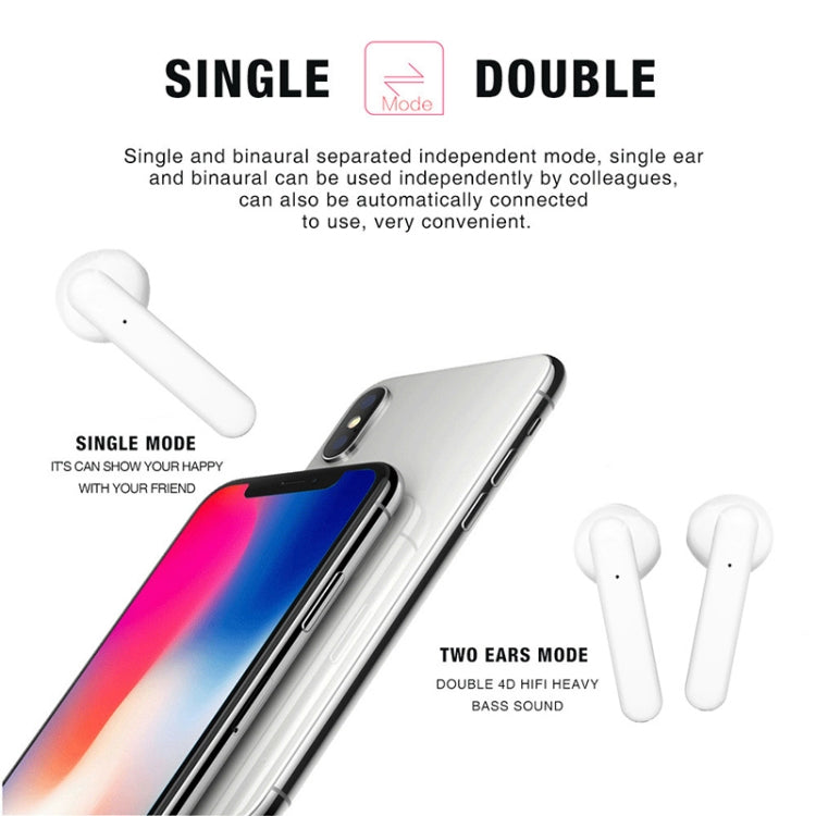 X26 TWS  Bluetooth 5.0 Wireless Touch Bluetooth Earphone with Magnetic Attraction Charging Box, Support Voice Assistant & Call(White) - TWS Earphone by PMC TechLife | Online Shopping South Africa | PMC TechLife