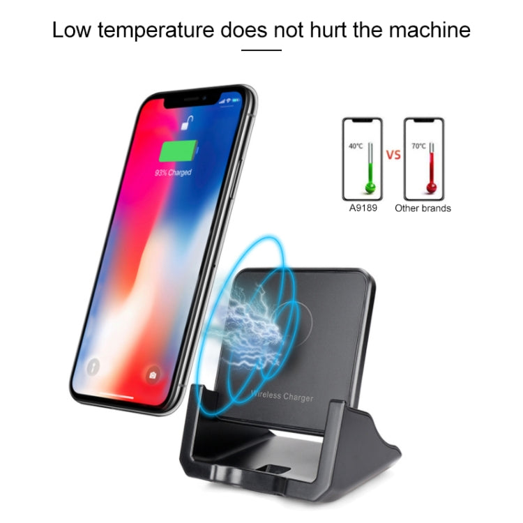 A918 10W Mobile Phone Vertical Wireless Quick Charger Holder(Black) - free shipping - PMC TechLife - Order now!