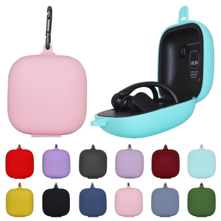 Solid Color Silicone Wireless Bluetooth Earphone Protective Case for Beats Powerbeats Pro(Purple) - Other Case by PMC TechLife | Online Shopping South Africa | PMC TechLife