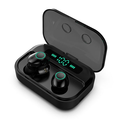 M7 TWS V5.0 Binaural Wireless Stereo Bluetooth Headset with Charging Case and Digital Display(Black) - TWS Earphone by PMC Jewellery | Online Shopping South Africa | PMC Jewellery
