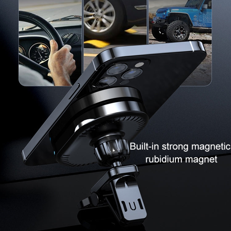 JJT-968 15W Max Output Magnetic Car Air Outlet Bracket Wireless Charger(Green) - Wireless Charger Holders by PMC TechLife | Online Shopping South Africa | PMC TechLife