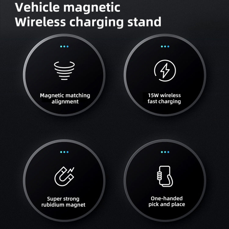 JJT-969 15W Max Output Magnetic Car Air Outlet Bracket Wireless Charger(Green) - Wireless Charger Holders by PMC TechLife | Online Shopping South Africa | PMC TechLife