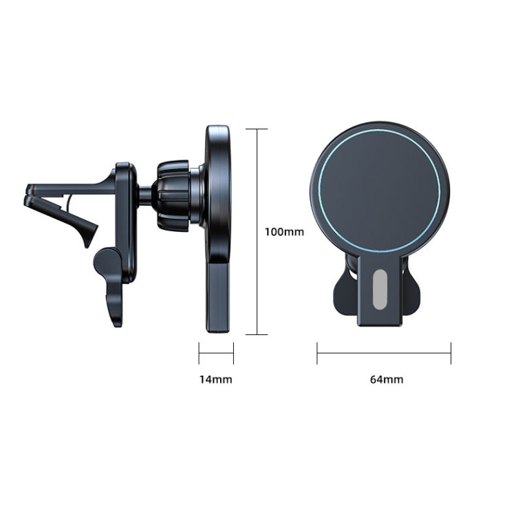 K07 15W Max Output Magnetic Car Air Outlet Bracket Wireless Charger(White) - Wireless Charger Holders by PMC TechLife | Online Shopping South Africa | PMC TechLife