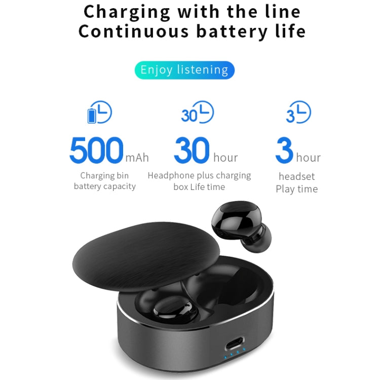 B20 Mini Portable In-ear Noise Cancelling Bluetooth V5.0 Stereo Earphone with 360 Degrees Rotation Charging Box(Blue) - Bluetooth Earphone by PMC Jewellery | Online Shopping South Africa | PMC Jewellery