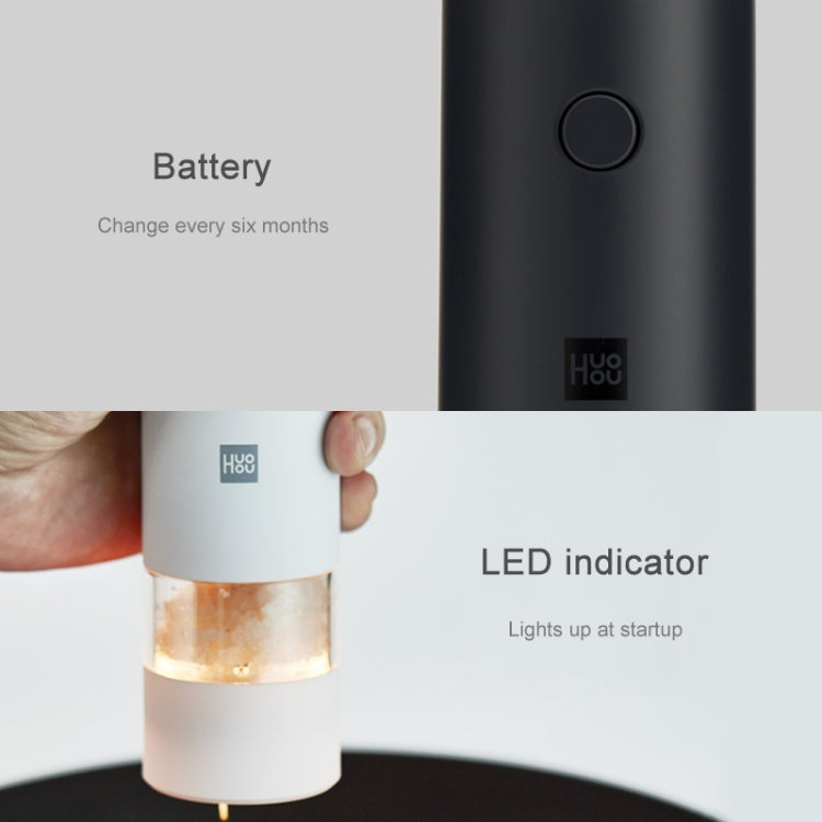 Original Xiaomi Youpin Huohou Electric Grinding Machine Automatic Mill Pepper Grinder(Black) - Stirrer & Squeezer by Xiaomi | Online Shopping South Africa | PMC TechLife | Buy Now Pay Later Mobicred