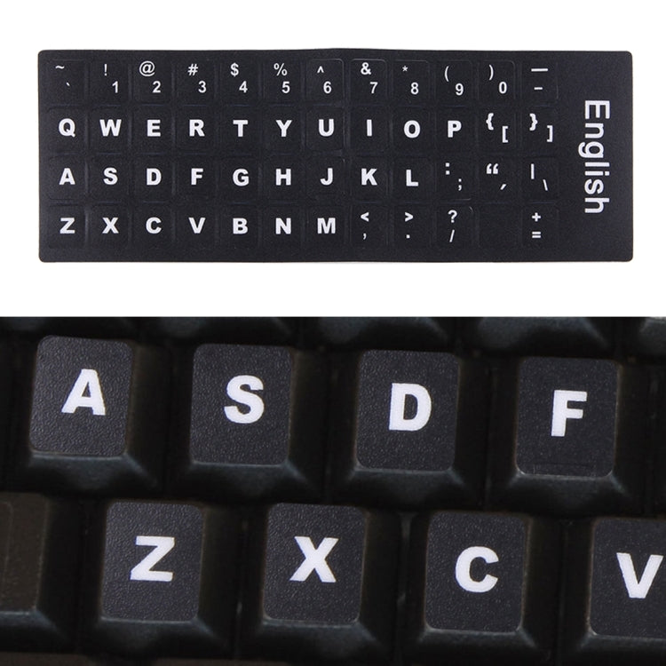Keyboard Film Cover Independent Paste English Keyboard Stickers for Laptop Notebook Computer Keyboard(Black) - Silicone / Sticker by PMC TechLife | Online Shopping South Africa | PMC TechLife