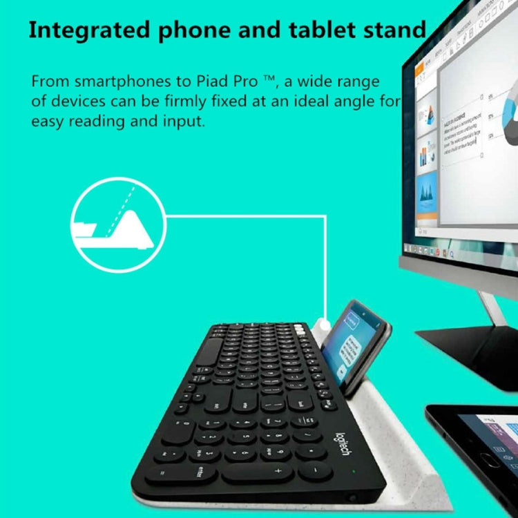 Logitech K780 Multi-device Bluetooth + Unifying Dual Mode Wireless Keyboard with Stand (Black) - free shipping - PMC TechLife - Order now!