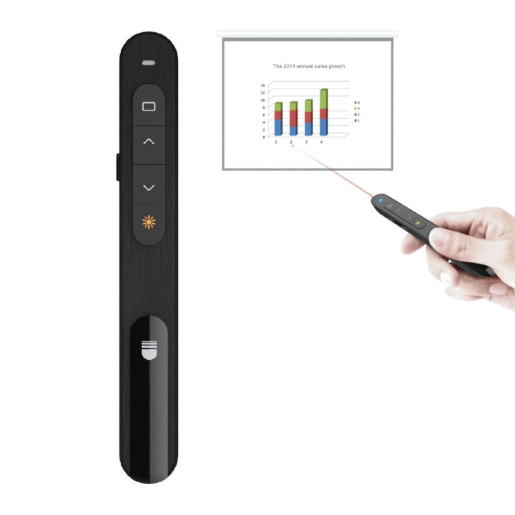 DSIT001 2.4GHz Updated Version Powerpoint Presentation Remote Control Multi-functional Laser Pointer for Multi-media, Control Distance: 100m - free shipping - PMC TechLife - Order now!