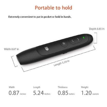 Doosl DSIT012 2.4GHz Wireless Presenter PowerPoint Clicker Representation Remote Control Pointer, Control Distance: 100m(Black) -  by DOOSL | Online Shopping South Africa | PMC Jewellery