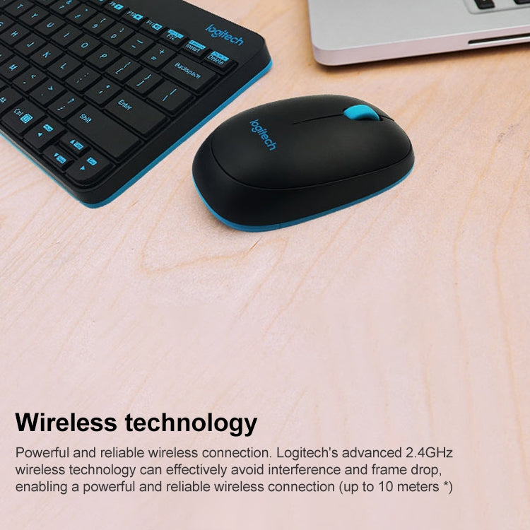 Logitech MK245 Nano Wireless Keyboard Mouse Set (White) - Wireless Keyboard by Logitech | Online Shopping South Africa | PMC Jewellery