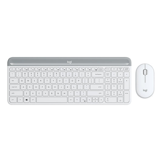 Logitech MK470 Wireless Silence Keyboard Mouse Set (White) - Wireless Keyboard by Logitech | Online Shopping South Africa | PMC Jewellery | Buy Now Pay Later Mobicred