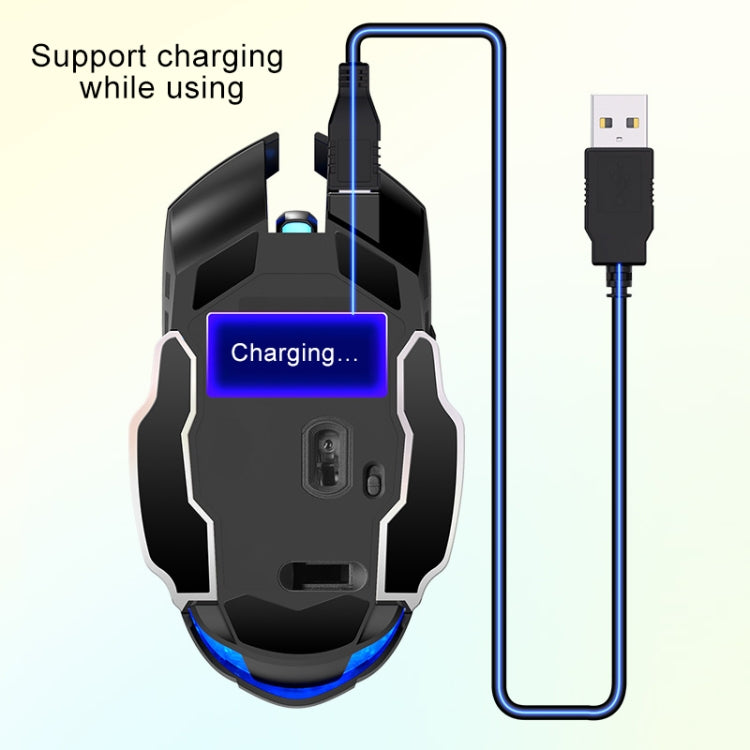 YINDIAO A4 2.4GHz 1600DPI 3-modes Adjustable Rechargeable Wireless Silent Gaming Mouse (Star Black) - free shipping - PMC TechLife - Order now!
