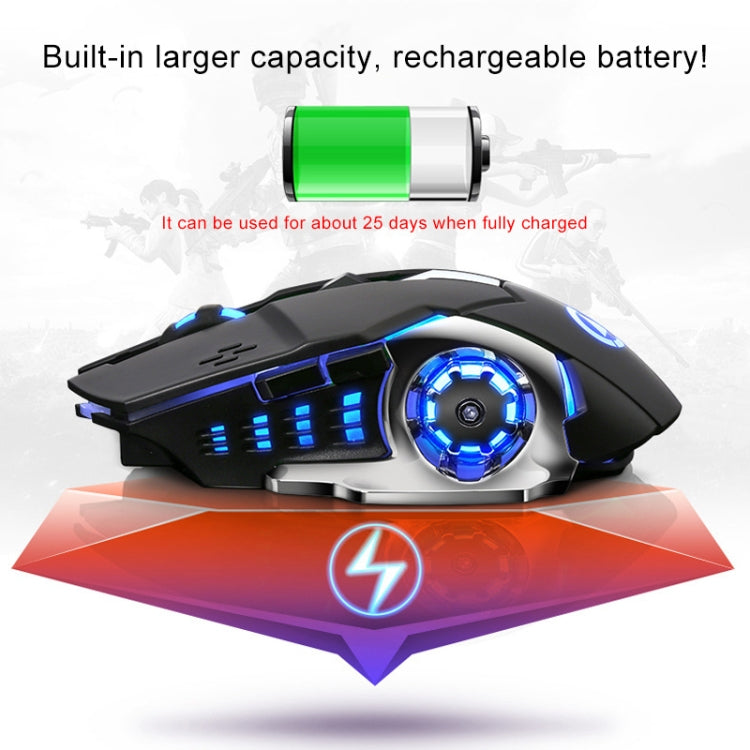YINDIAO A4 2.4GHz 1600DPI 3-modes Adjustable Rechargeable Wireless Silent Gaming Mouse (Star Black) - free shipping - PMC TechLife - Order now!