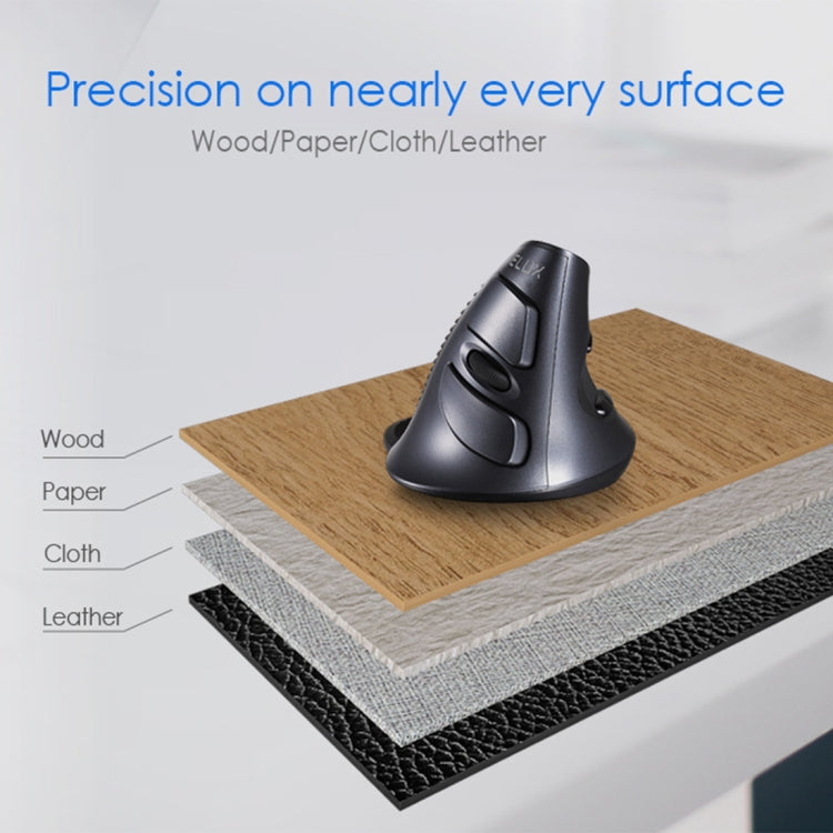 DELUX M618GX Wireless Ergonomic Vertical Mouse 1600DPI Optical Mouse - Wireless Mice by DELUX | Online Shopping South Africa | PMC TechLife | Buy Now Pay Later Mobicred