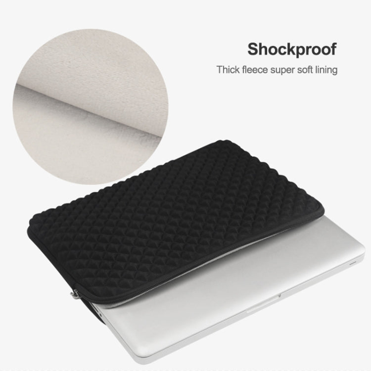 Diamond Texture Laptop Liner Bag, Size: 15.6 inch (Black) - 15.6 - 17 inch by PMC TechLife | Online Shopping South Africa | PMC TechLife