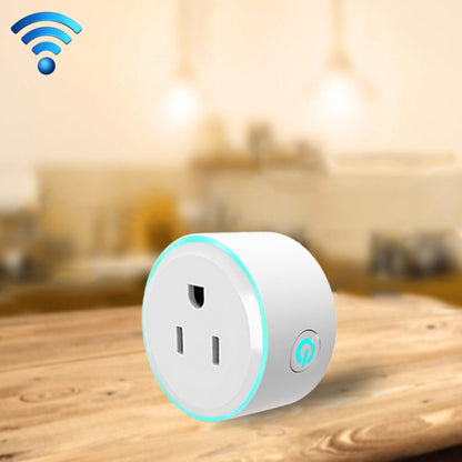 10A Round Shape WiFi 2.4GHz Mini Plug APP Remote Control Timing Smart Socket Works with Alexa & Google Home & Colorful Breathing Light, AC 100-240V, US Plug - Smart Socket by PMC Jewellery | Online Shopping South Africa | PMC Jewellery