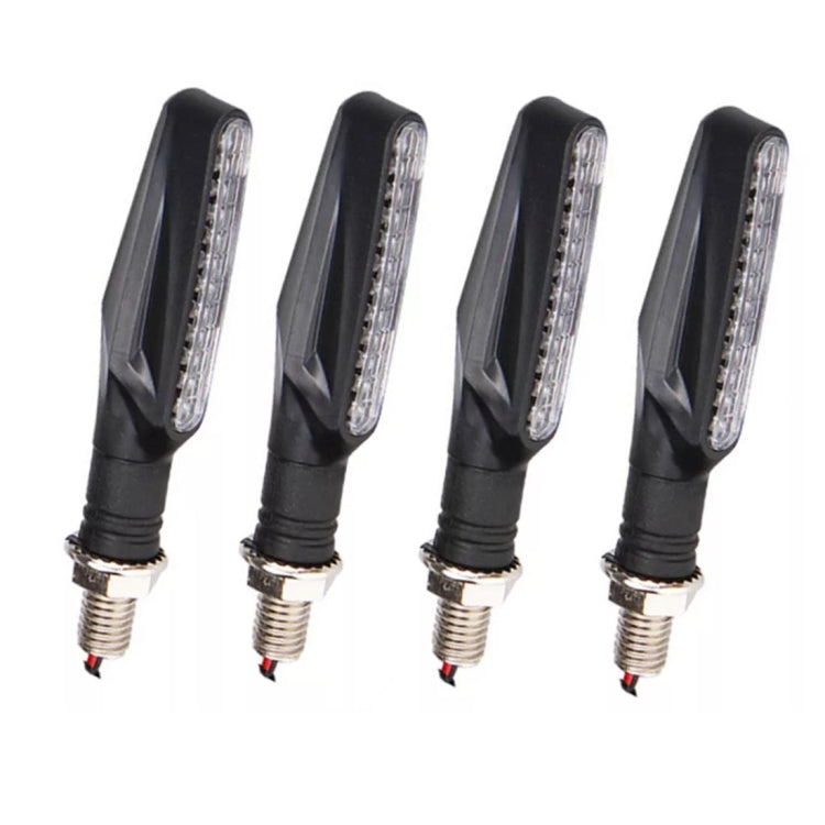 4 PCS DC 12V Motorcycle 12-LED Turn Signal Indicators Blinker Light, (Yellow Light) - Turn Signal by PMC TechLife | Online Shopping South Africa | PMC TechLife | Buy Now Pay Later Mobicred