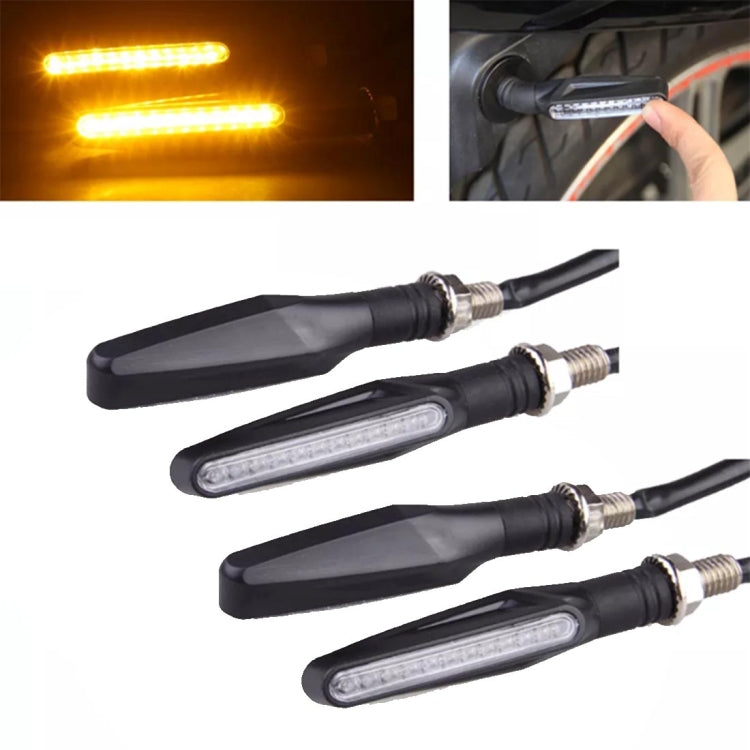 4 PCS DC 12V Motorcycle 12-LED Turn Signal Indicators Blinker Light, (Yellow Light) - Turn Signal by PMC TechLife | Online Shopping South Africa | PMC TechLife | Buy Now Pay Later Mobicred