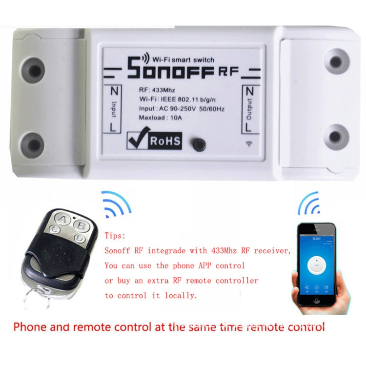 Sonoff Smart 433MHz Wireless 4 Buttons Metal Remote Controller, Remote Control Distance: 20-30m - free shipping - PMC TechLife - Order now!
