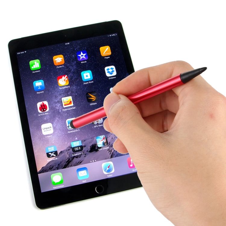 Resistive Capacitive Touch Screen Precision Touch Double Tip Stylus Pen(Red) - Stylus Pen by PMC TechLife | Online Shopping South Africa | PMC TechLife | Buy Now Pay Later Mobicred