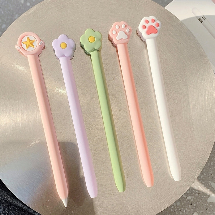 Cute Cartoon Silicone Protective Cover for Apple Pencil 2(Five-pointed Star Pink)) - Pencil Accessories by PMC TechLife | Online Shopping South Africa | PMC TechLife